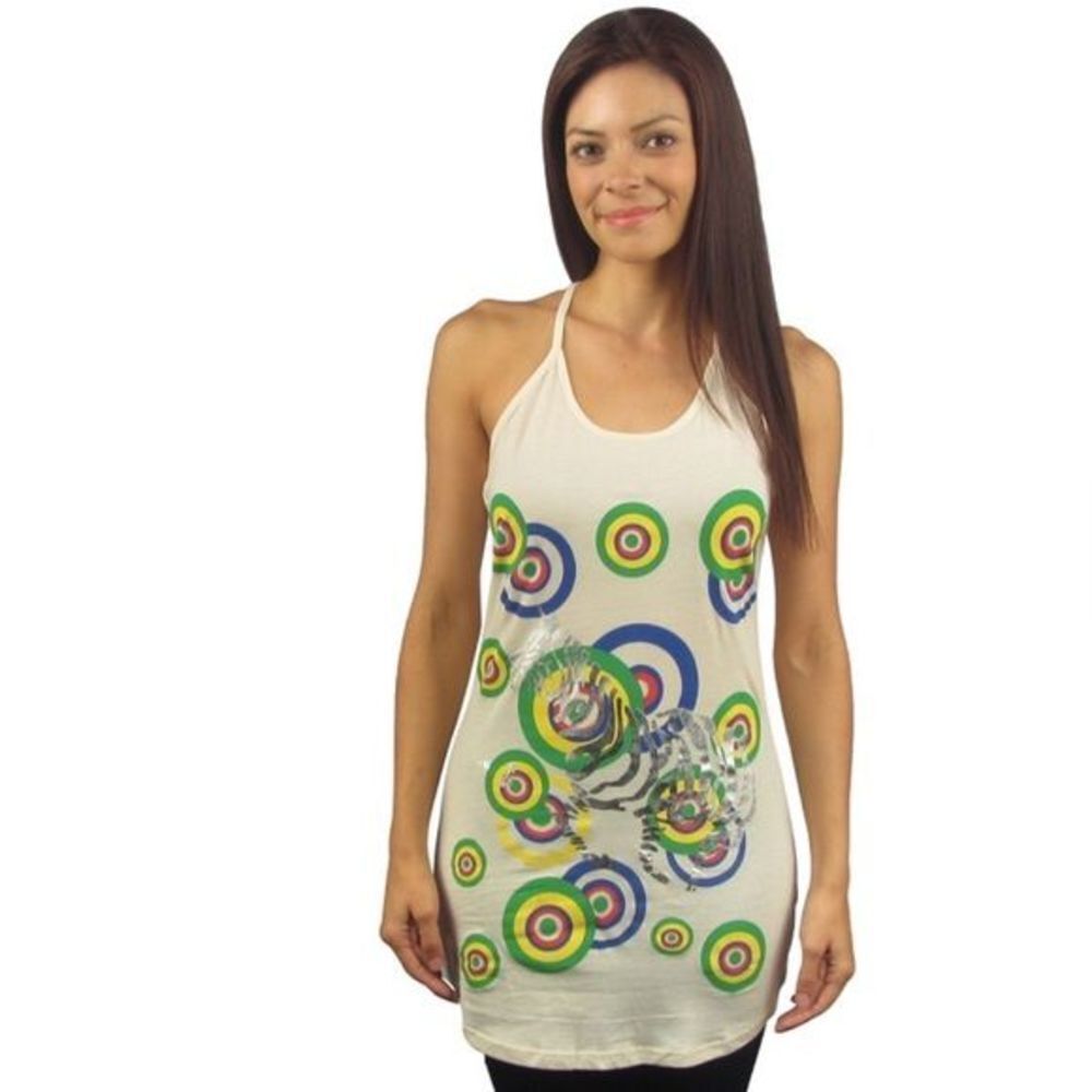 Sleeveless Halter Racer Back Tunic Top